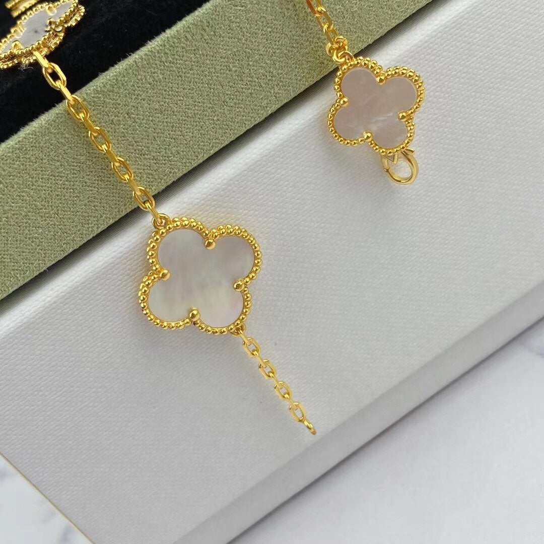 [LumiVibe]MAGIC CLOVER MOP GOLD BRACELET 5 MOTIFS