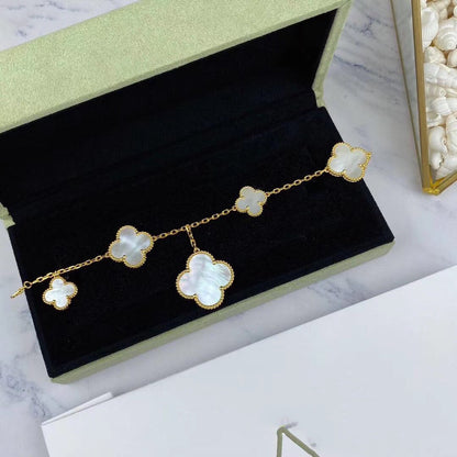 [LumiVibe]MAGIC CLOVER MOP GOLD BRACELET 5 MOTIFS