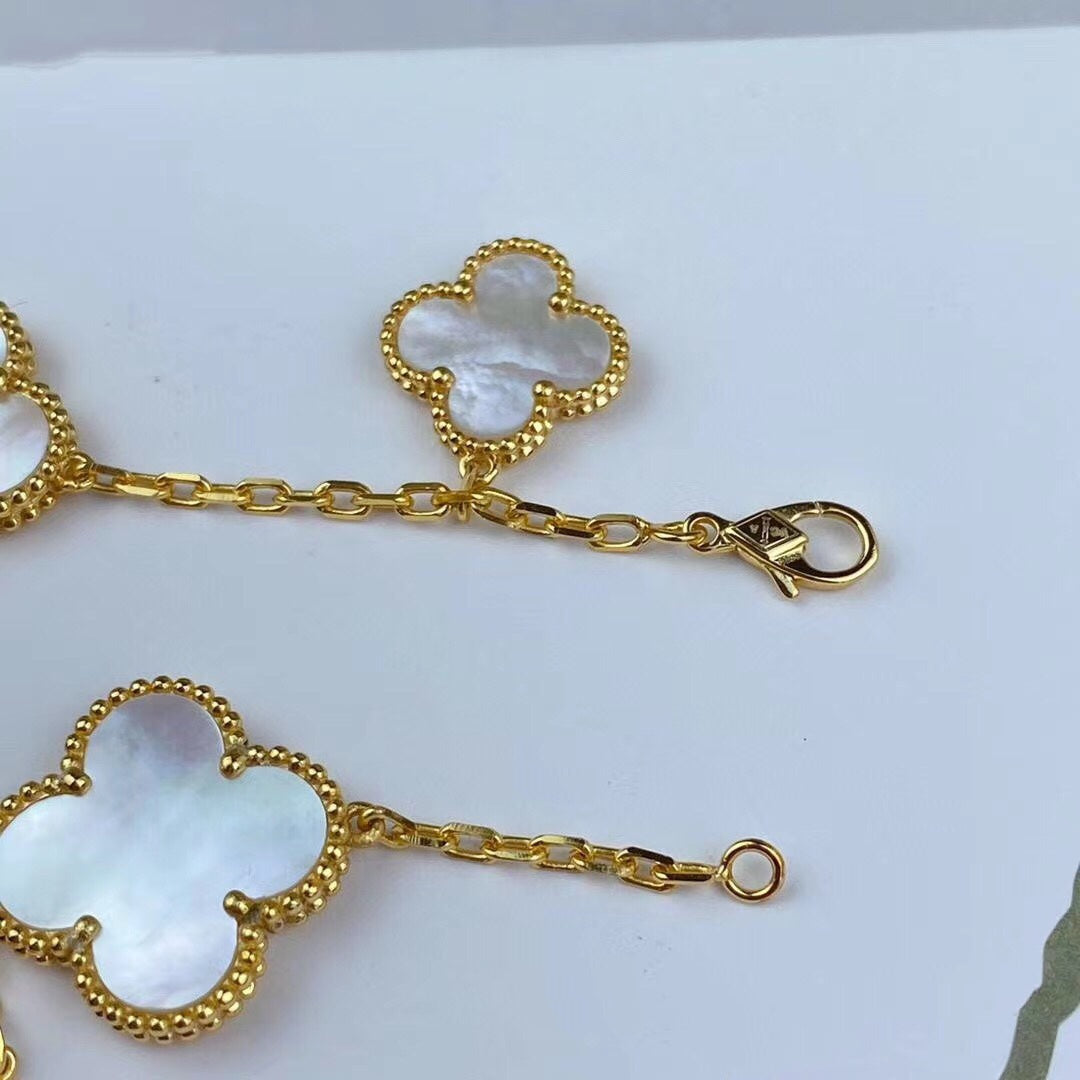 [LumiVibe]MAGIC CLOVER MOP GOLD BRACELET 5 MOTIFS