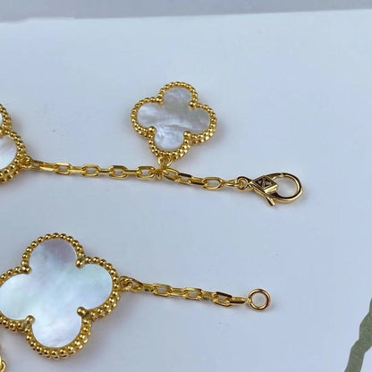 [LumiVibe]MAGIC CLOVER MOP GOLD BRACELET 5 MOTIFS