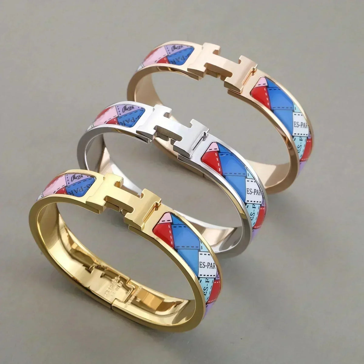 [LumiVibe]H BRACELET DOTTED BORDER 12MM