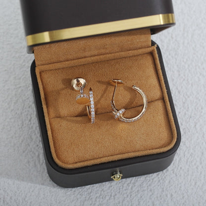 [LumiVibe]JUSTE EARRINGS 12.75MM PINK GOLD DIAMOND