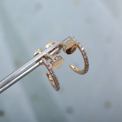 [LumiVibe]JUSTE EARRINGS 12.75MM PINK GOLD DIAMOND