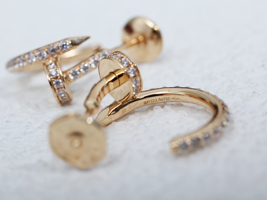 [LumiVibe]JUSTE EARRINGS 12.75MM PINK GOLD DIAMOND