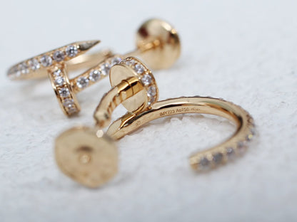 [LumiVibe]JUSTE EARRINGS 12.75MM PINK GOLD DIAMOND