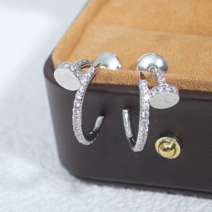 [LumiVibe]JUSTE EARRINGS 12.75MM SILVER DIAMOND