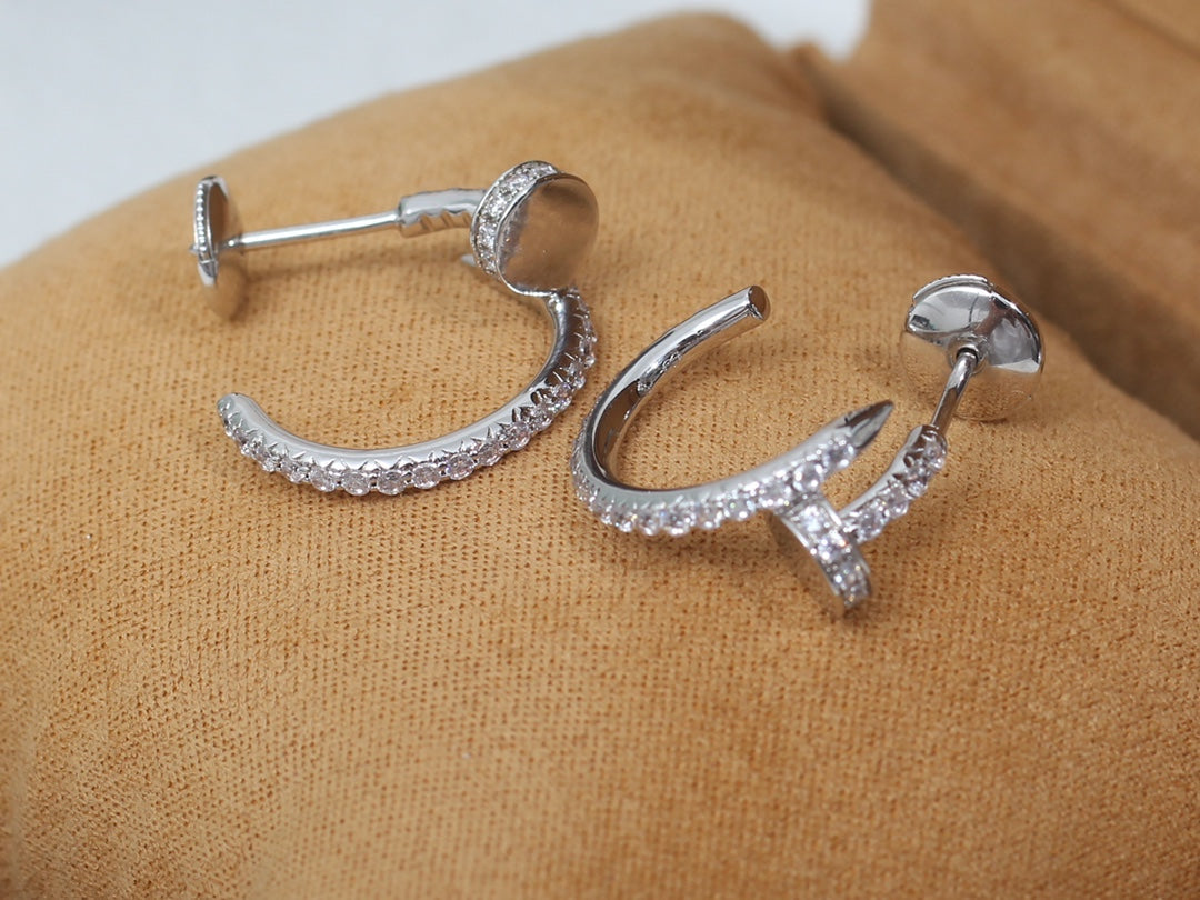 [LumiVibe]JUSTE EARRINGS 12.75MM SILVER DIAMOND