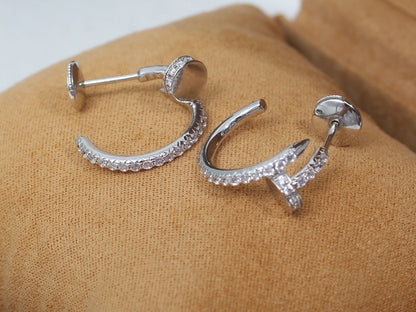 [LumiVibe]JUSTE EARRINGS 12.75MM SILVER DIAMOND