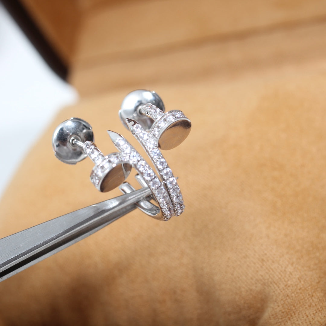 [LumiVibe]JUSTE EARRINGS 12.75MM SILVER DIAMOND