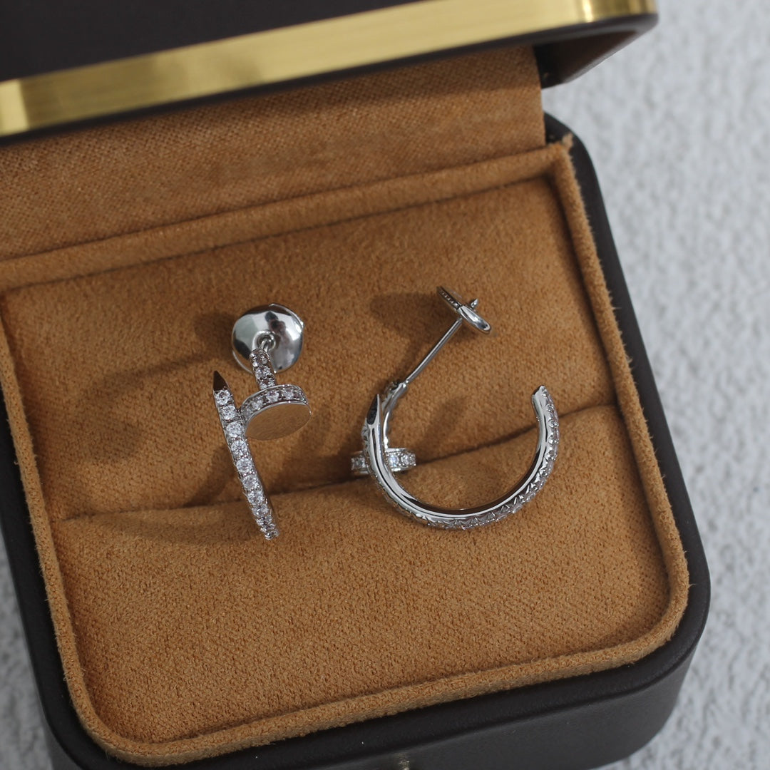 [LumiVibe]JUSTE EARRINGS 12.75MM SILVER DIAMOND
