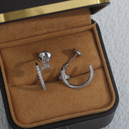 [LumiVibe]JUSTE EARRINGS 12.75MM SILVER DIAMOND