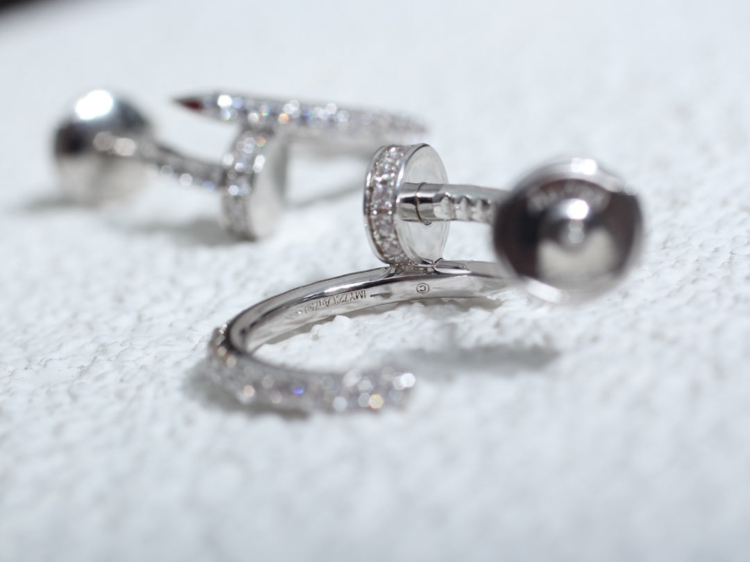[LumiVibe]JUSTE EARRINGS 12.75MM SILVER DIAMOND