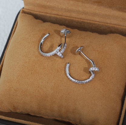 [LumiVibe]JUSTE EARRINGS 12.75MM SILVER DIAMOND
