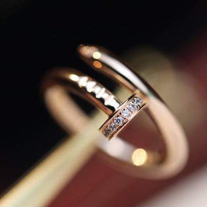 [LumiVibe]JUSTE RING 2.65MM PINK GOLD DIAMOND