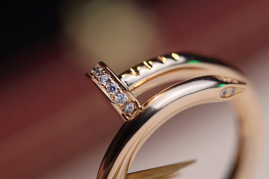 [LumiVibe]JUSTE RING 2.65MM PINK GOLD DIAMOND
