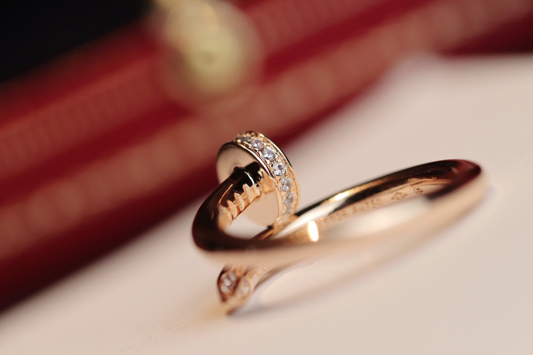 [LumiVibe]JUSTE RING 2.65MM PINK GOLD DIAMOND