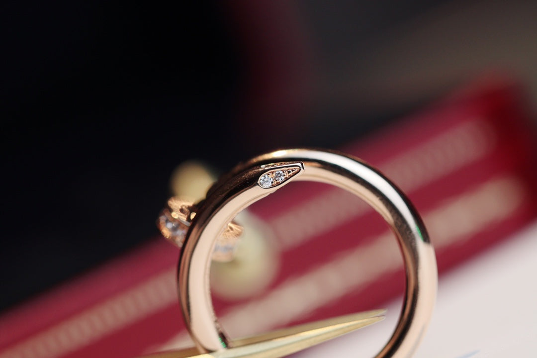 [LumiVibe]JUSTE RING 2.65MM PINK GOLD DIAMOND