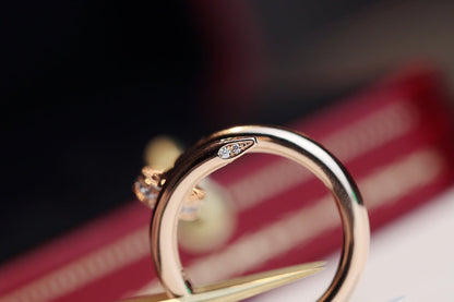 [LumiVibe]JUSTE RING 2.65MM PINK GOLD DIAMOND