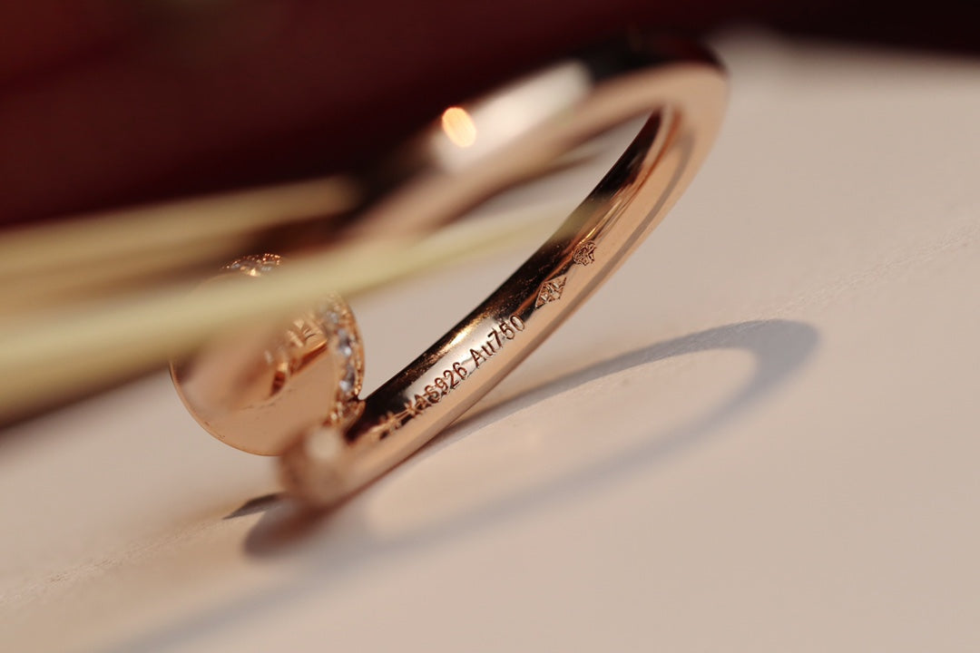 [LumiVibe]JUSTE RING 2.65MM PINK GOLD DIAMOND