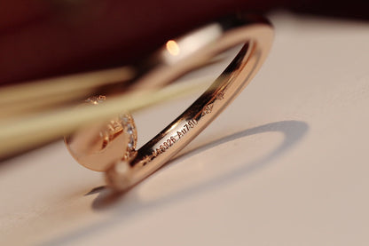 [LumiVibe]JUSTE RING 2.65MM PINK GOLD DIAMOND