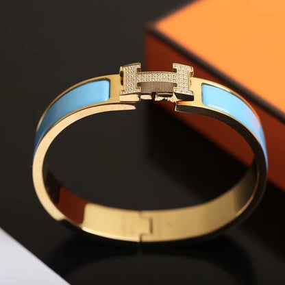 [LumiVibe]H CLOUD BLUE BRACELET GOLD DIAMOND