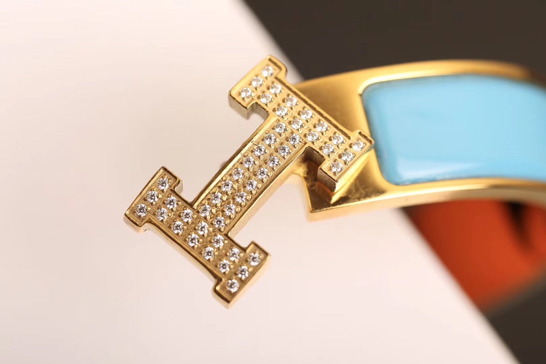 [LumiVibe]H CLOUD BLUE BRACELET GOLD DIAMOND