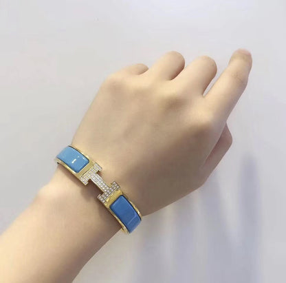 [LumiVibe]H CLOUD BLUE BRACELET GOLD DIAMOND