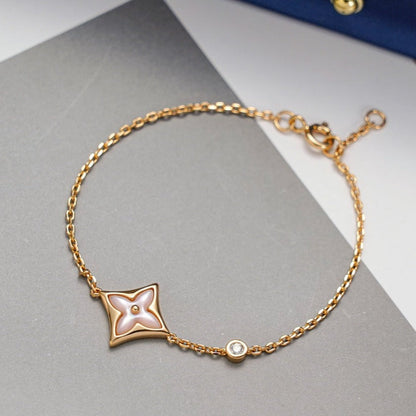 [LumiVibe]STAR 1 DIAMOND PINK GOLD BRACELET