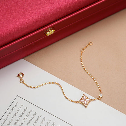 [LumiVibe]STAR 1 DIAMOND PINK GOLD BRACELET