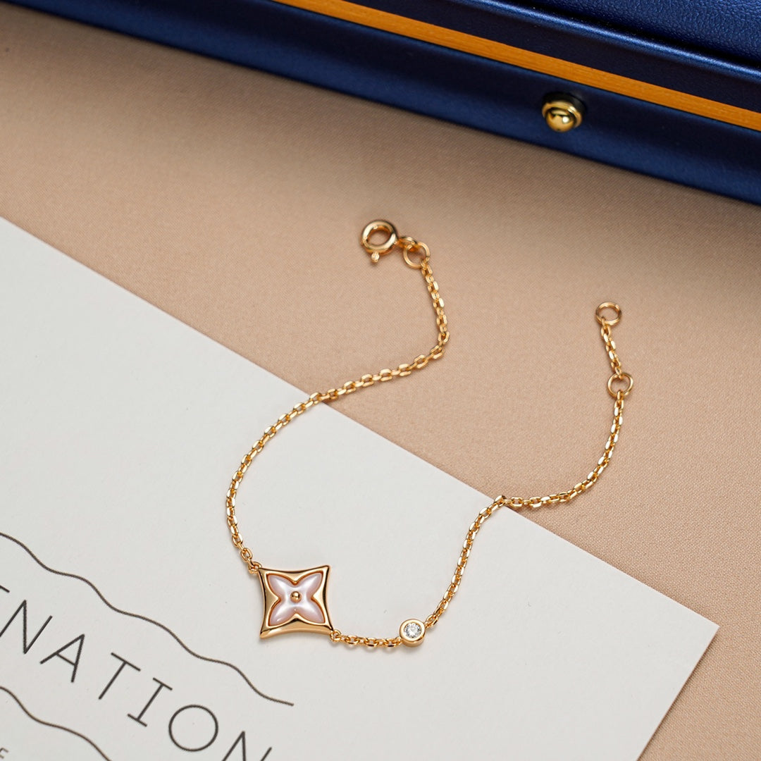 [LumiVibe]STAR 1 DIAMOND PINK GOLD BRACELET