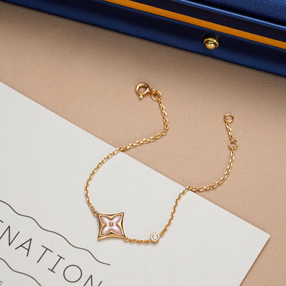[LumiVibe]STAR 1 DIAMOND PINK GOLD BRACELET
