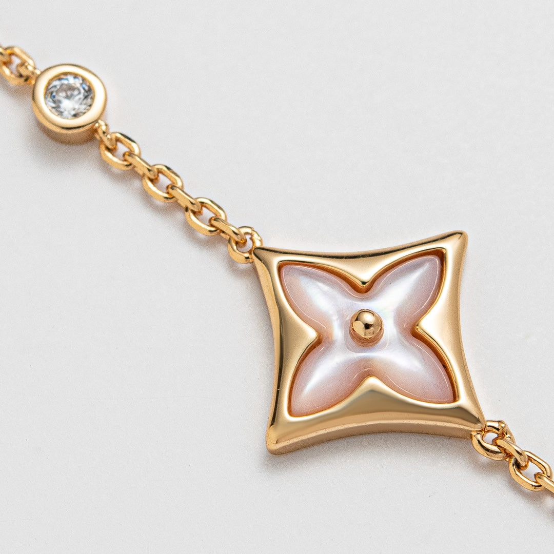 [LumiVibe]STAR 1 DIAMOND PINK GOLD BRACELET