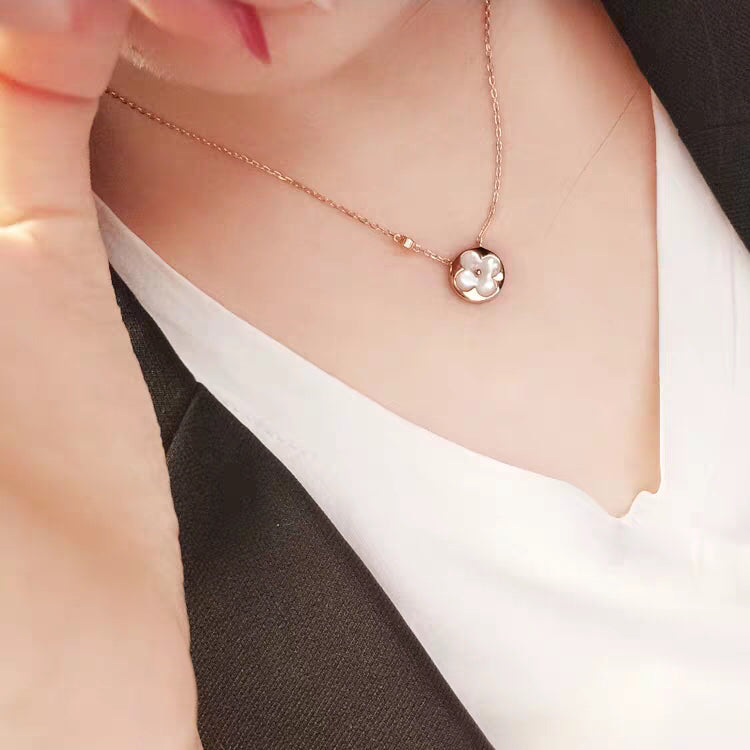 [LumiVibe]SUN MOP GOLD 1 DIAMOND NECKLACE