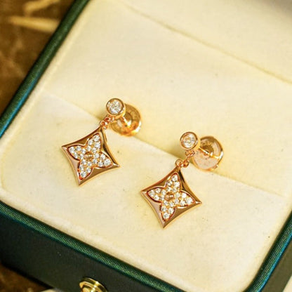 [LumiVibe]STAR DIAMONDS EARRINGS GOLD