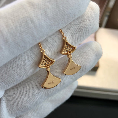 [LumiVibe]DREAM EARRINGS 3 MOTIFS DIAMOND MOP PINK GOLD