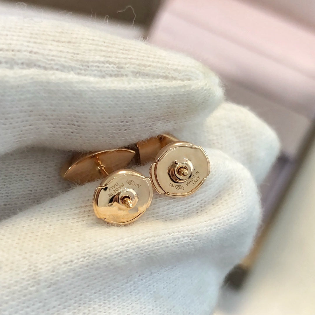 [LumiVibe]DREAM EARRINGS 3 MOTIFS ONYX MOP PINK GOLD