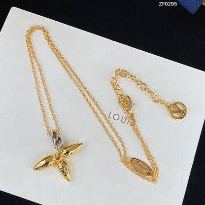 [LumiVibe]LOUISETTE PEDANT GOLD NECKLACE