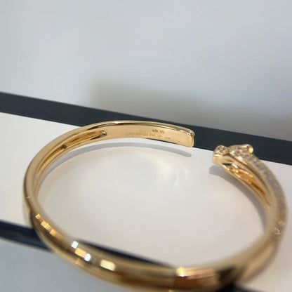 [LumiVibe]PANTHERE GOLD DIAMOND OPEN BRACELET