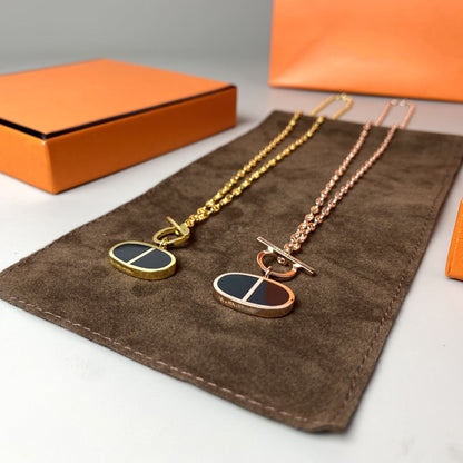 [LumiVibe]CHAINE VERSO BLACK CERAMIC NECKLACE
