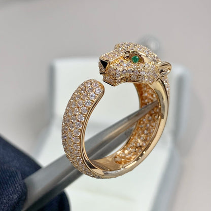 [LumiVibe]PANTHERE PINK GOLD DIAMOND RING