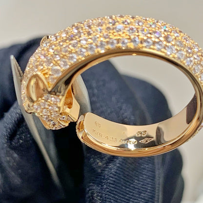 [LumiVibe]PANTHERE PINK GOLD DIAMOND RING