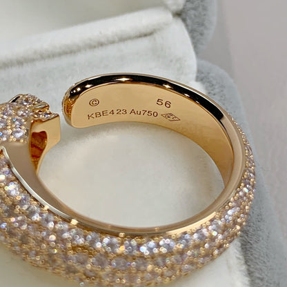 [LumiVibe]PANTHERE PINK GOLD DIAMOND RING