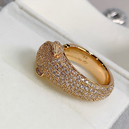 [LumiVibe]PANTHERE PINK GOLD DIAMOND RING