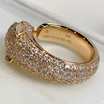 [LumiVibe]PANTHERE PINK GOLD DIAMOND RING