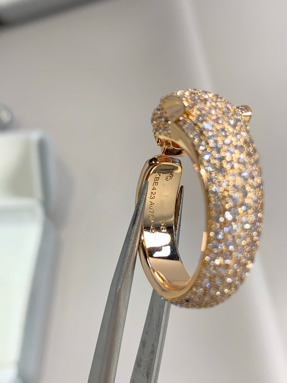[LumiVibe]PANTHERE PINK GOLD DIAMOND RING