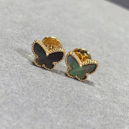 [LumiVibe]BUTTERFLY DARK MOP  EARRINGS