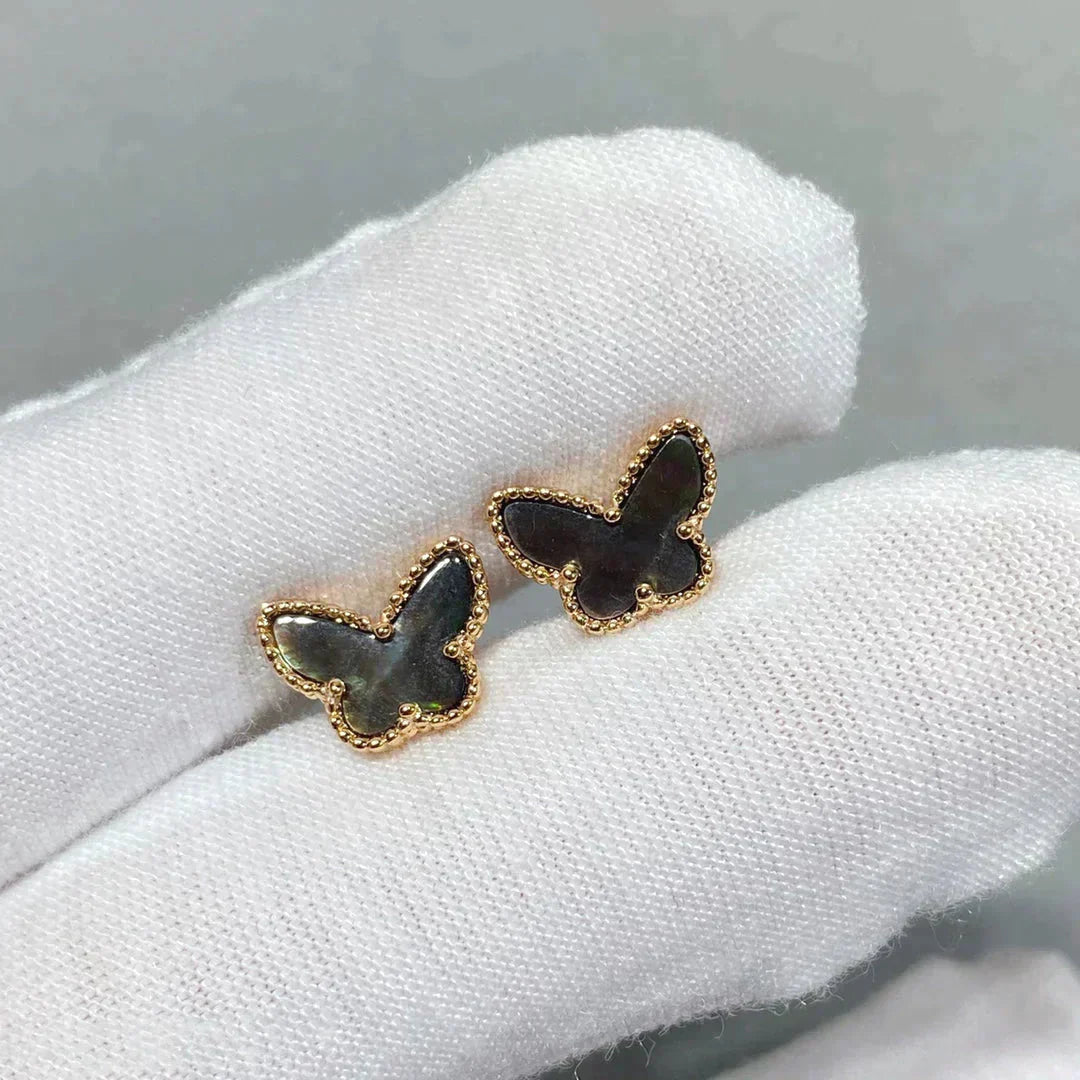 [LumiVibe]BUTTERFLY DARK MOP  EARRINGS