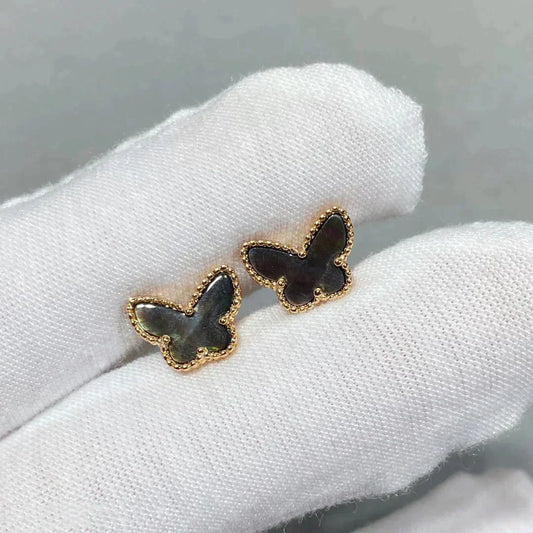 [LumiVibe]BUTTERFLY DARK MOP  EARRINGS