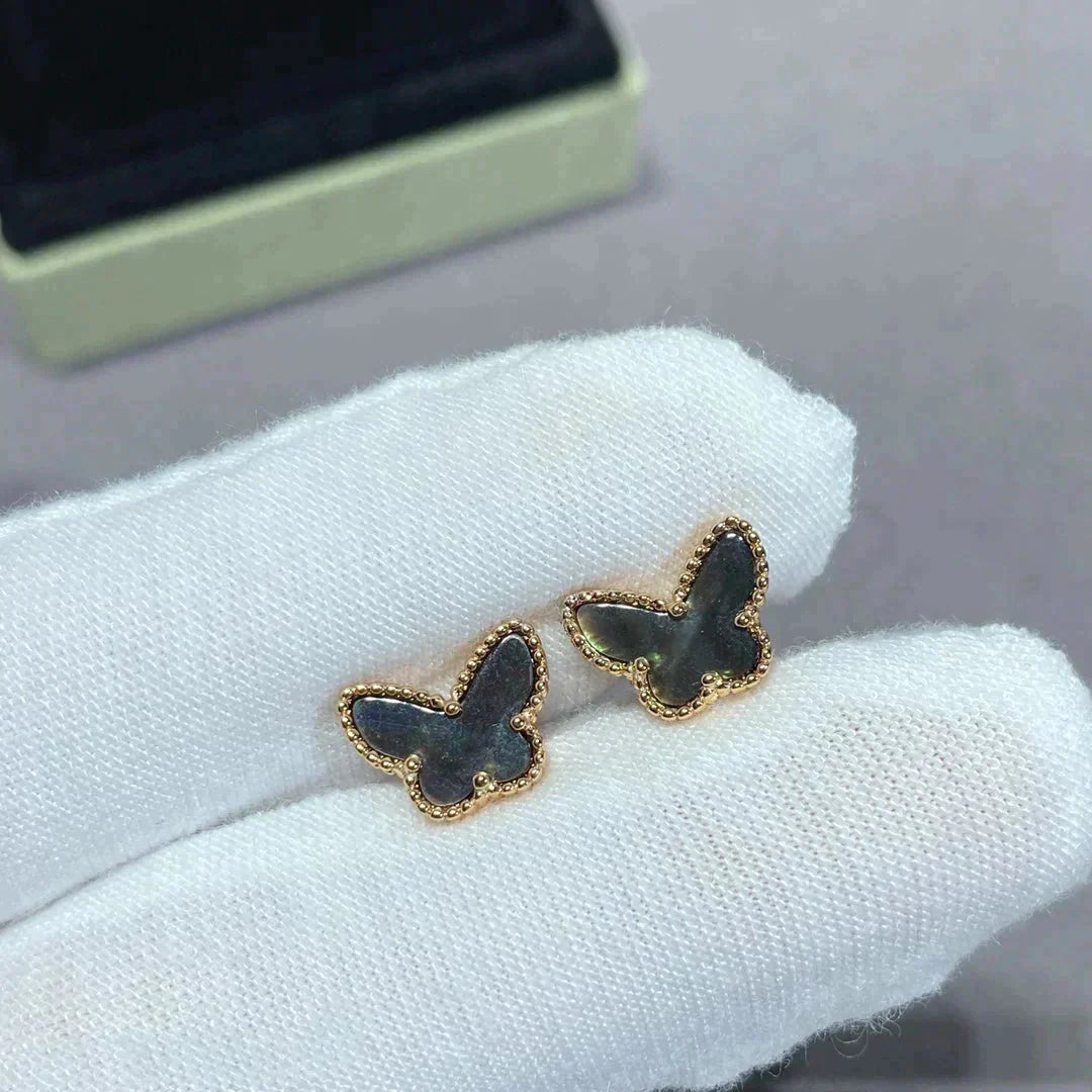 [LumiVibe]BUTTERFLY DARK MOP  EARRINGS
