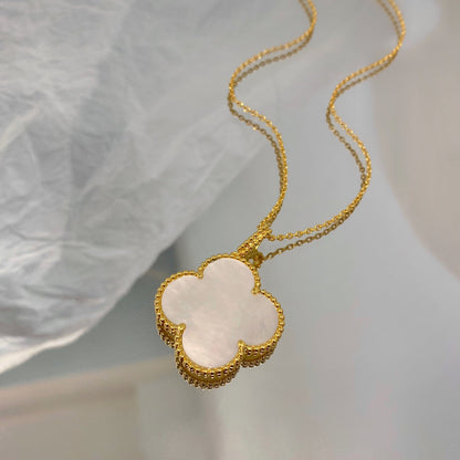 [LumiVibe]CLOVER 25MM MOP LARGE PENDANT NECKLACE